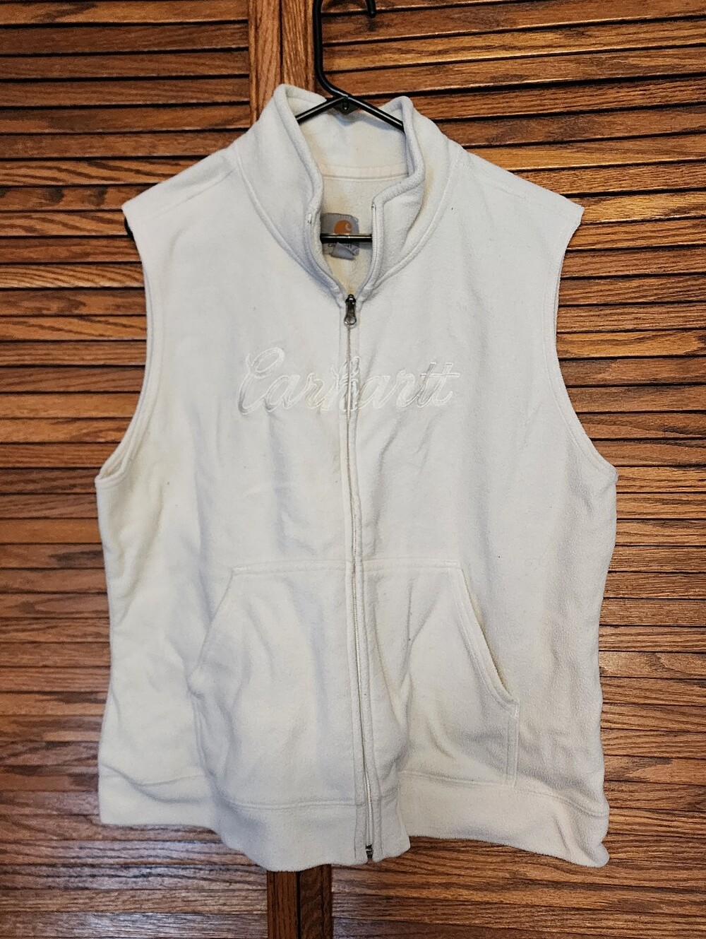 Carharrt Off White Fleece Vest Womans XL 16/18